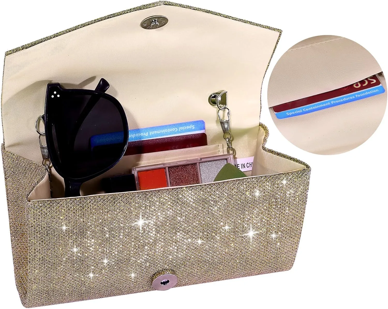 Women Evening Bag Clutch Rhinestone Envelope Party Handbag Bridal Prom Purse