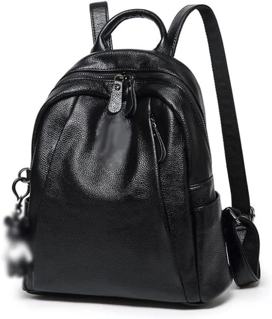 women Ladies Soft Large Capacity Travel Bag Leisure Leather Backpack