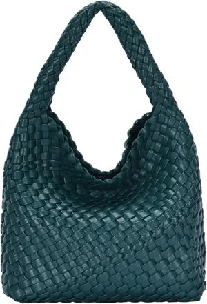 Women's 2-1 Parker Satchel, Satchel for Women, Hand Woven Vegan Leather, Light Gold Hardware, Magnetic Closure