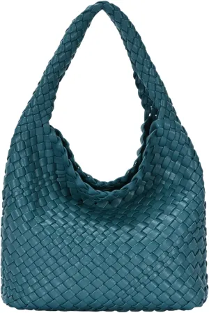 Women's 2-1 Parker Satchel, Satchel for Women, Hand Woven Vegan Leather, Light Gold Hardware, Magnetic Closure