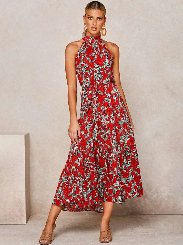 Women's Casual Long Strapless Sundress