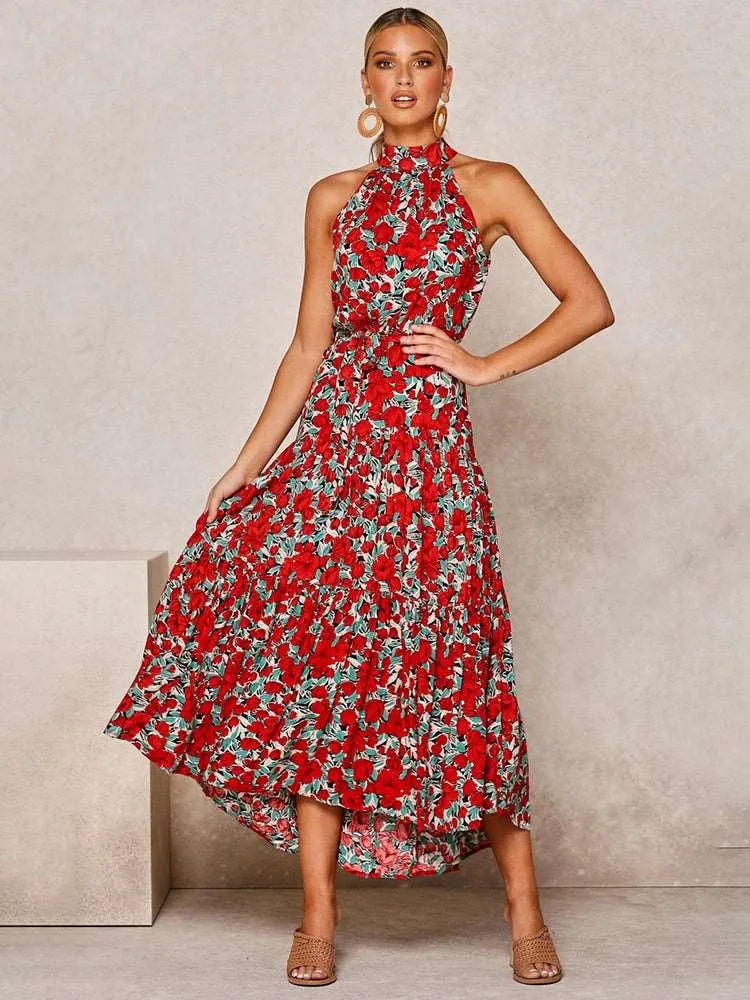 Women's Casual Long Strapless Sundress
