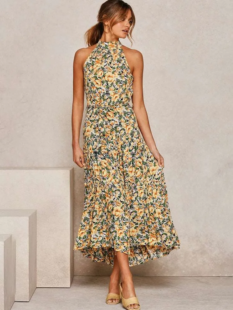 Women's Casual Long Strapless Sundress