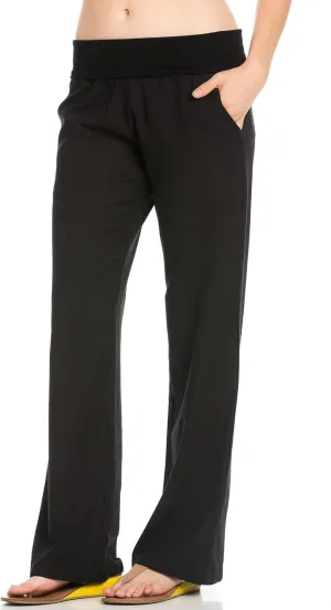 Women's Comfy Fold Over Linen Pants