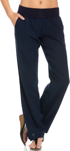 Women's Comfy Fold Over Linen Pants