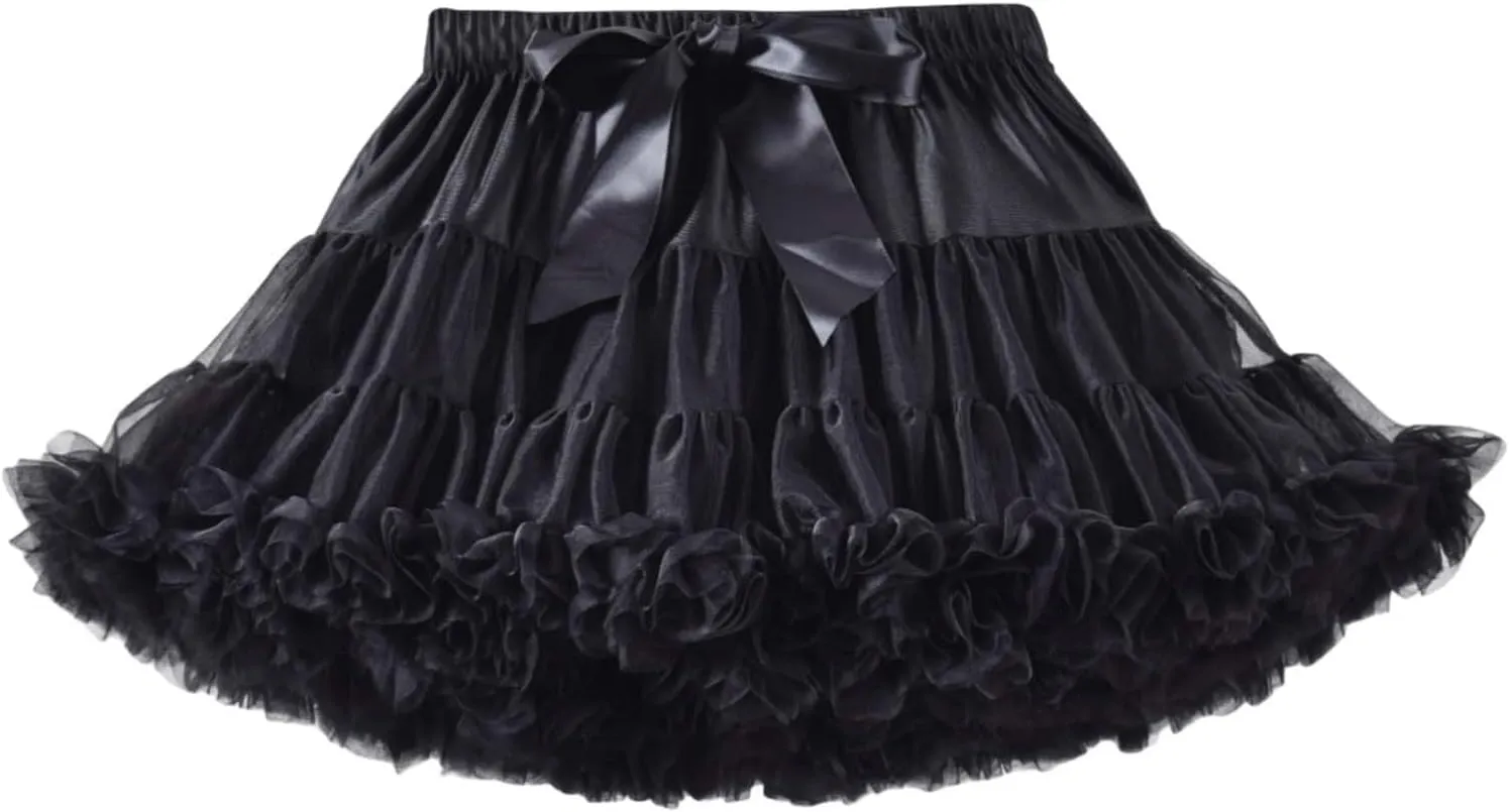 Women's Elastic Waist Chiffon Petticoat Puffy Tutu Tulle Skirt Princess Ballet Dance Under Dress Pettiskirts 2025