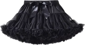 Women's Elastic Waist Chiffon Petticoat Puffy Tutu Tulle Skirt Princess Ballet Dance Under Dress Pettiskirts 2025