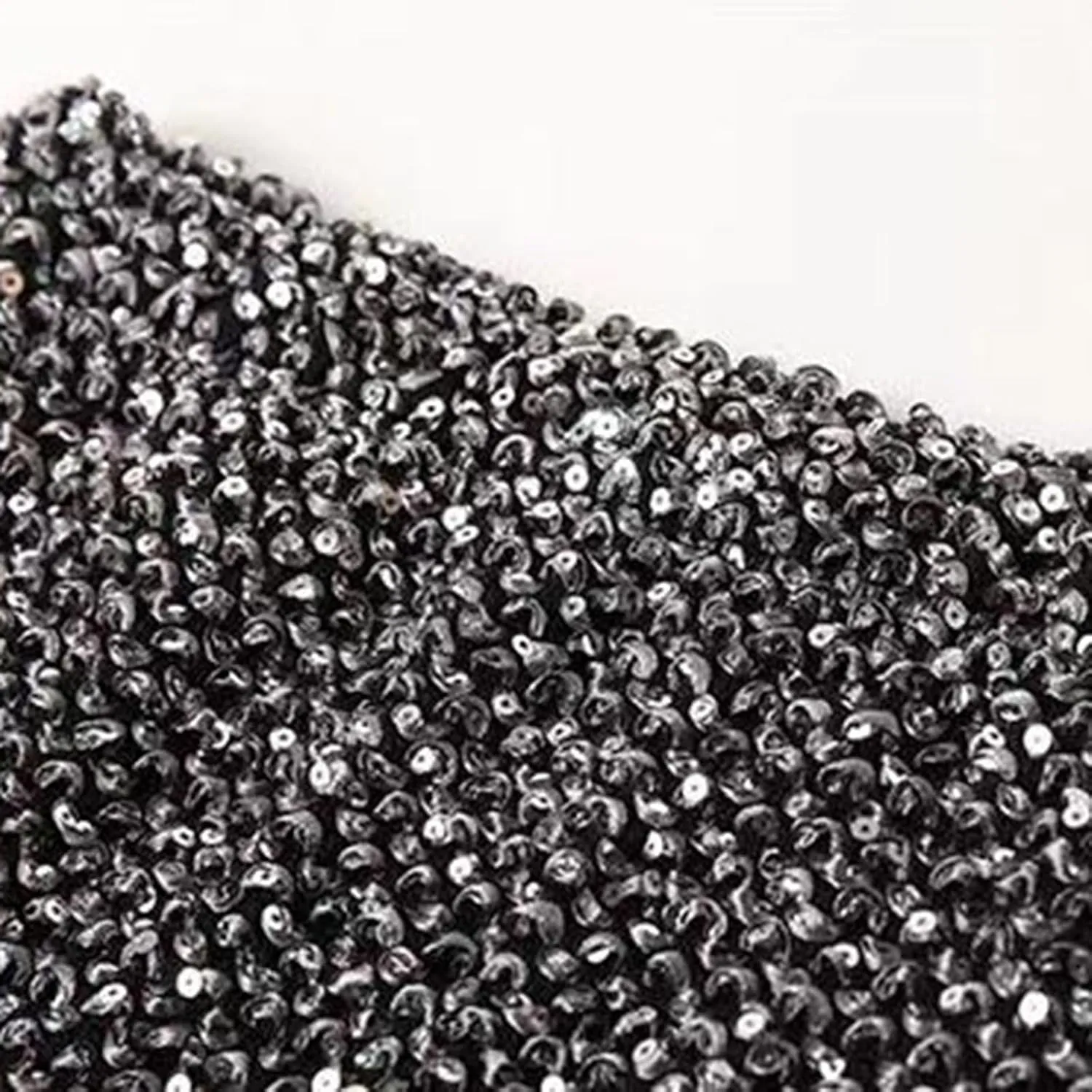 Women's Faux Fur Hem Sequin Pencil Skirt Winter High Waist Bodycon Mini Skirts Sexy Glitter Cocktail Party Skirt