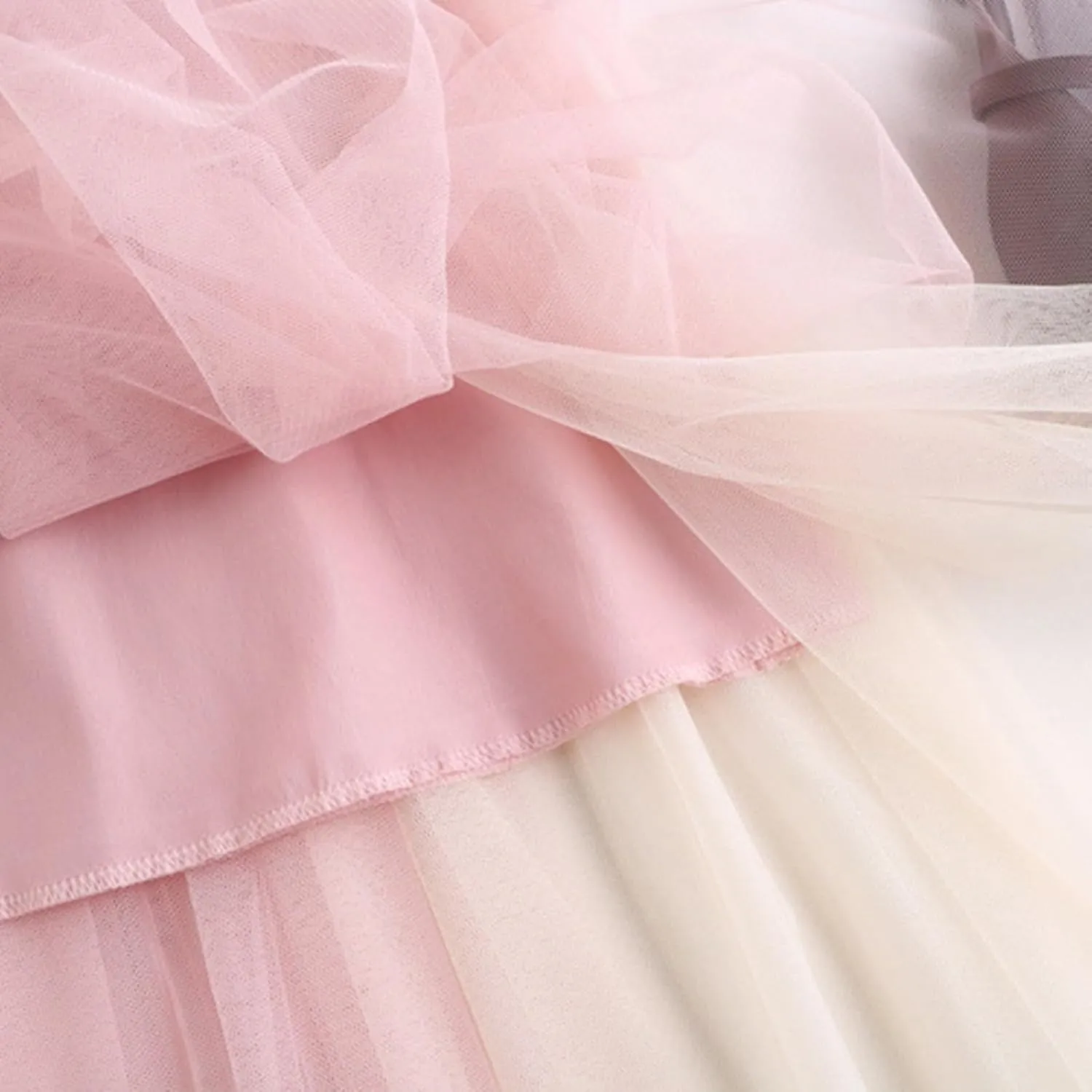 Women's Flowy Tulle Pleated Skirt Cute Bowtie High Waist Midi Length Skirts Color Block Tutu Skirt