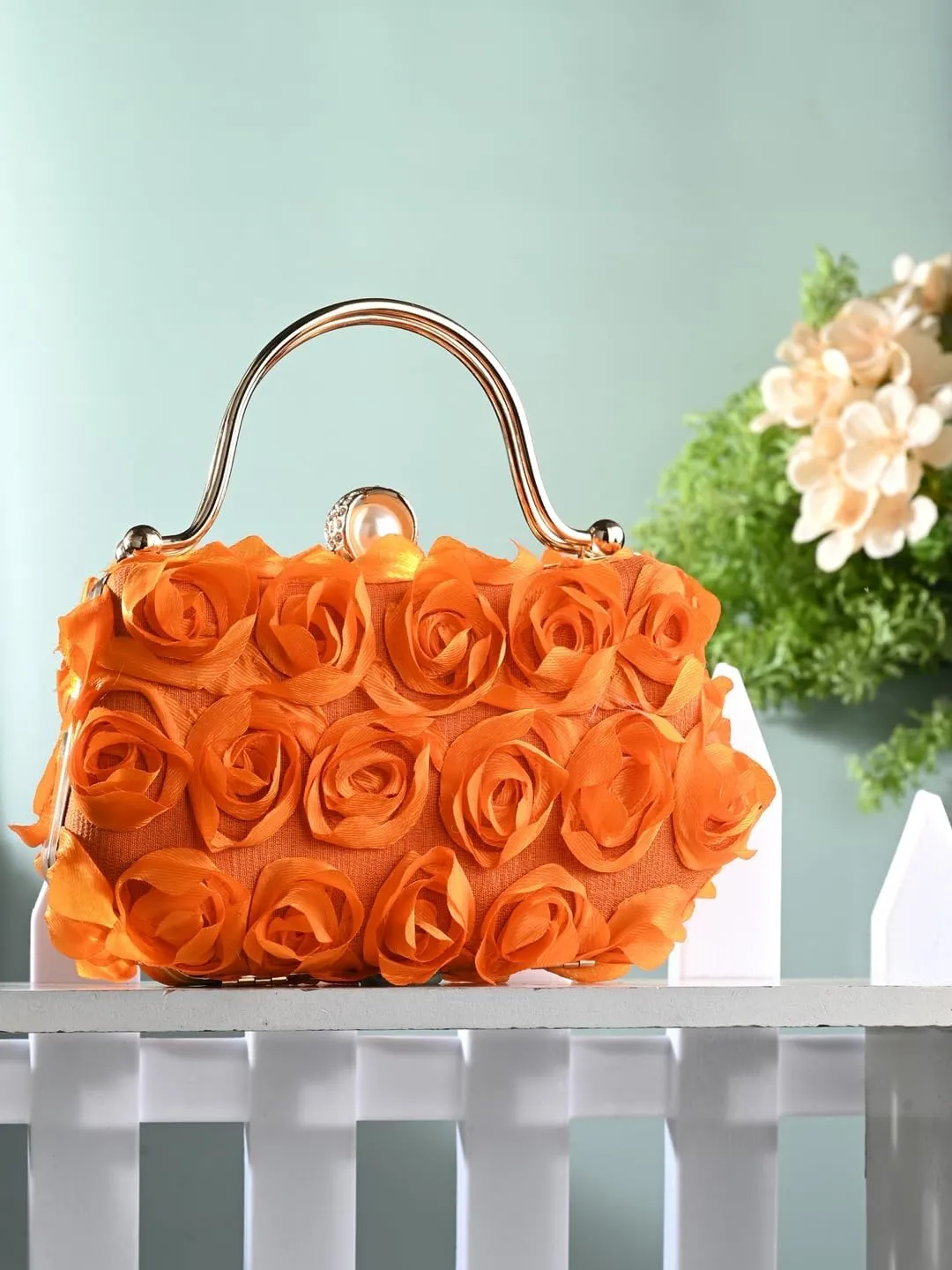 Women's Handcrafted Beautiful Bling Box Clutch Bag