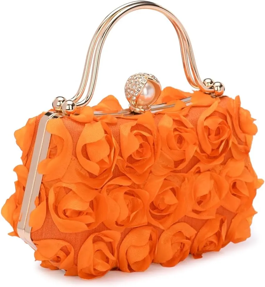 Women's Handcrafted Beautiful Bling Box Clutch Bag