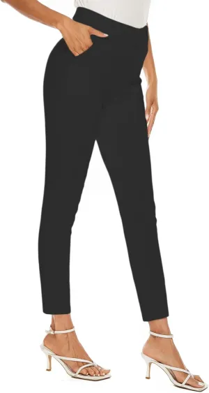 Women's High Waist Skinny Comfy Stretchy Work Pants with Pockets