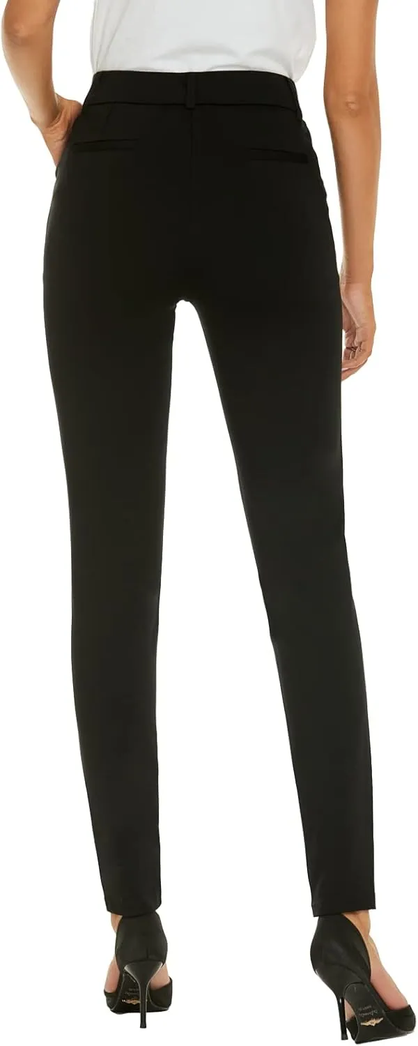 Women's High Waist Skinny Comfy Stretchy Work Pants with Pockets