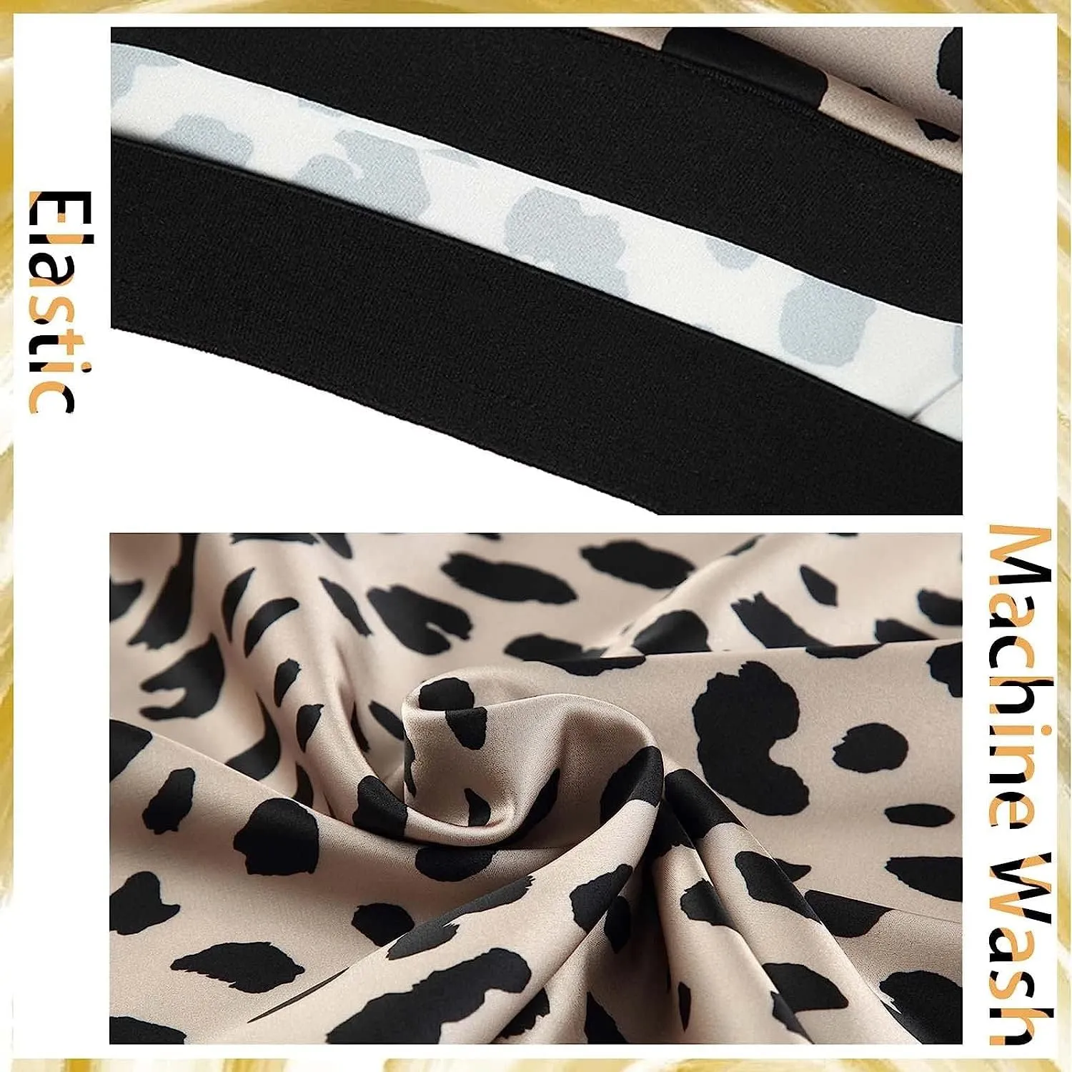 Womens Leopard Print Skirt Trendy Summer Midi Long Length Silk Satin High Waist Elastic Skirts