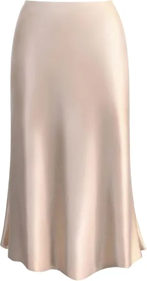Womens Leopard Print Skirt Trendy Summer Midi Long Length Silk Satin High Waist Elastic Skirts