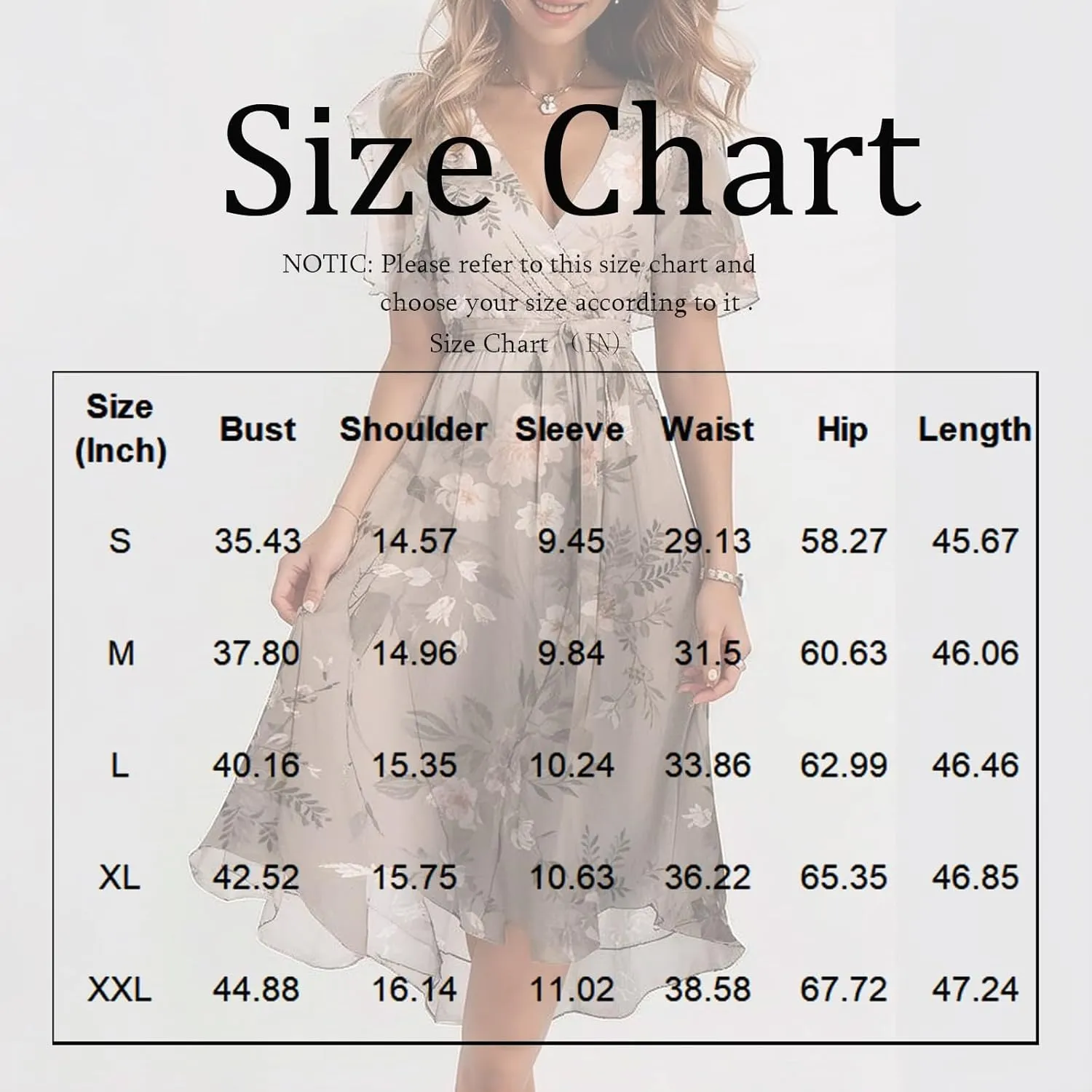 Women's Summer Bohemian Floral Casual Wrap V Neck Flutter Sleeve A-Line Pleated Hem Midi Sundress