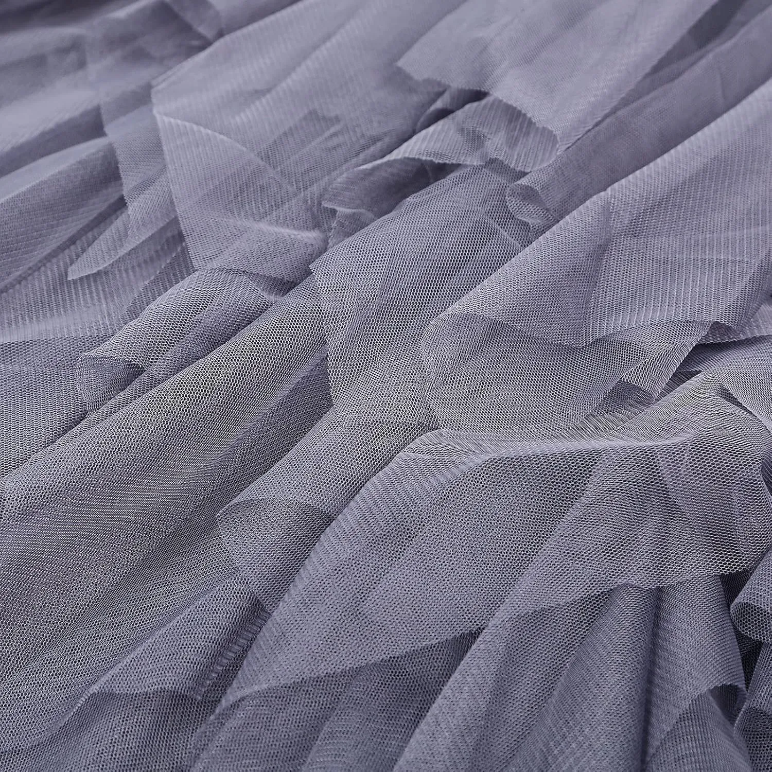 Women's Tulle Skirt A-Line High Low Asymmetrical 3 Layered Midi Length Elastic Waist Tutu Skirts