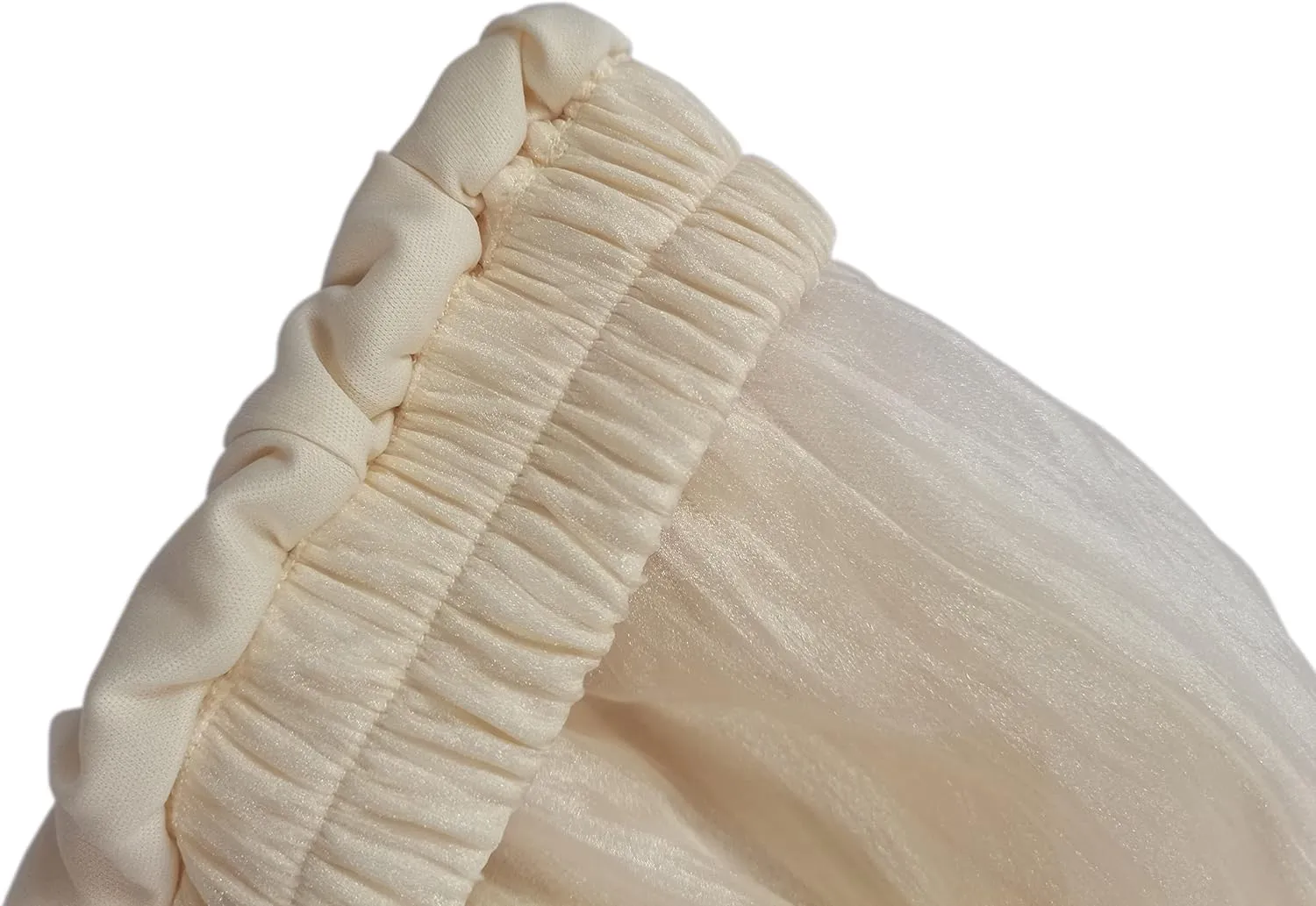 Womens Tulle Skirt Elastic High Waist Pleated A-line Fairy Skirt Layered Mesh Flowy Tutu Skirts