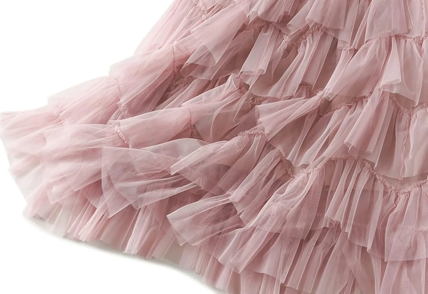 Women's Tulle Tutu Skirts Tiered Skirt Petticoat Elasticated Waist Pleated A Line Ruffles Skirts