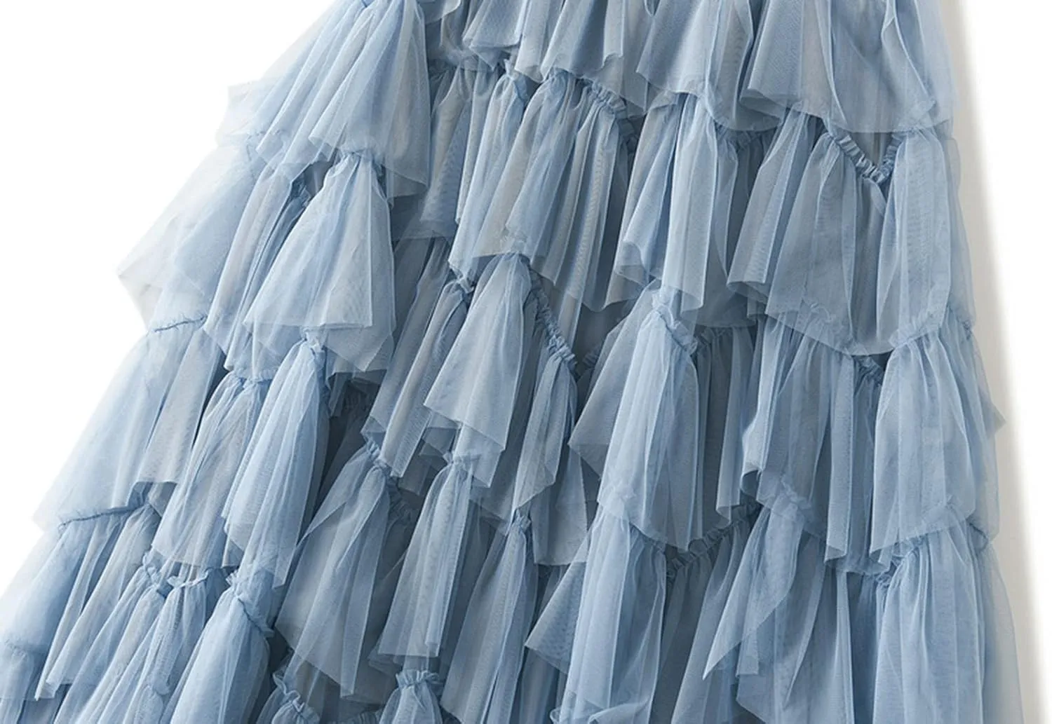 Women's Tulle Tutu Skirts Tiered Skirt Petticoat Elasticated Waist Pleated A Line Ruffles Skirts