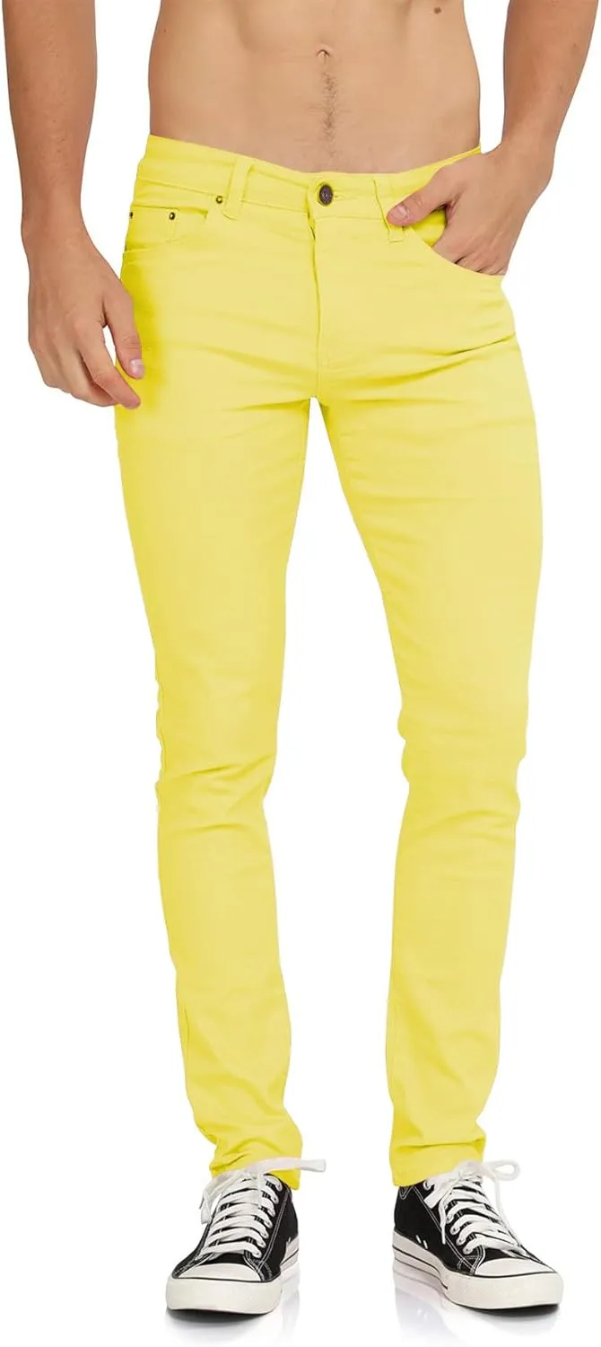 WULFUL Men's Slim Fit Skinny Stretch Comfy Jeans Denim Pants