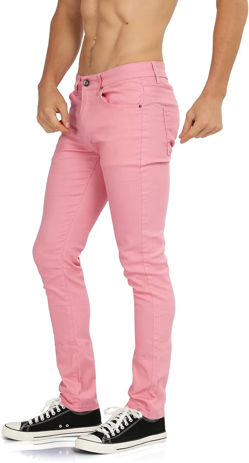 WULFUL Men's Slim Fit Skinny Stretch Comfy Jeans Denim Pants