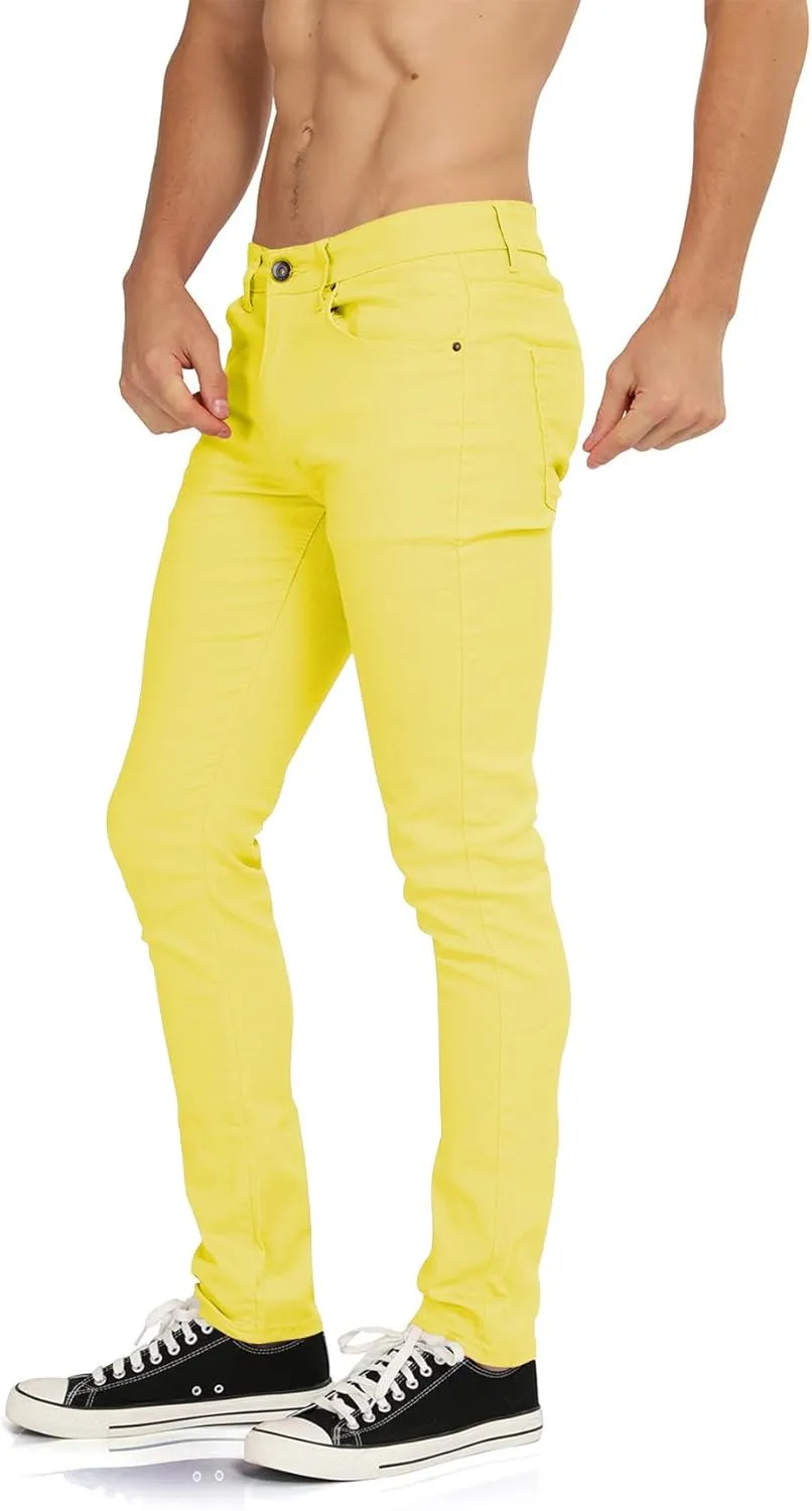 WULFUL Men's Slim Fit Skinny Stretch Comfy Jeans Denim Pants