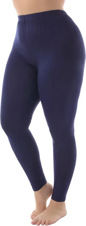 ZERDOCEAN Women's Plus Size Stretchy Soft Lightweight Full Length Leggings