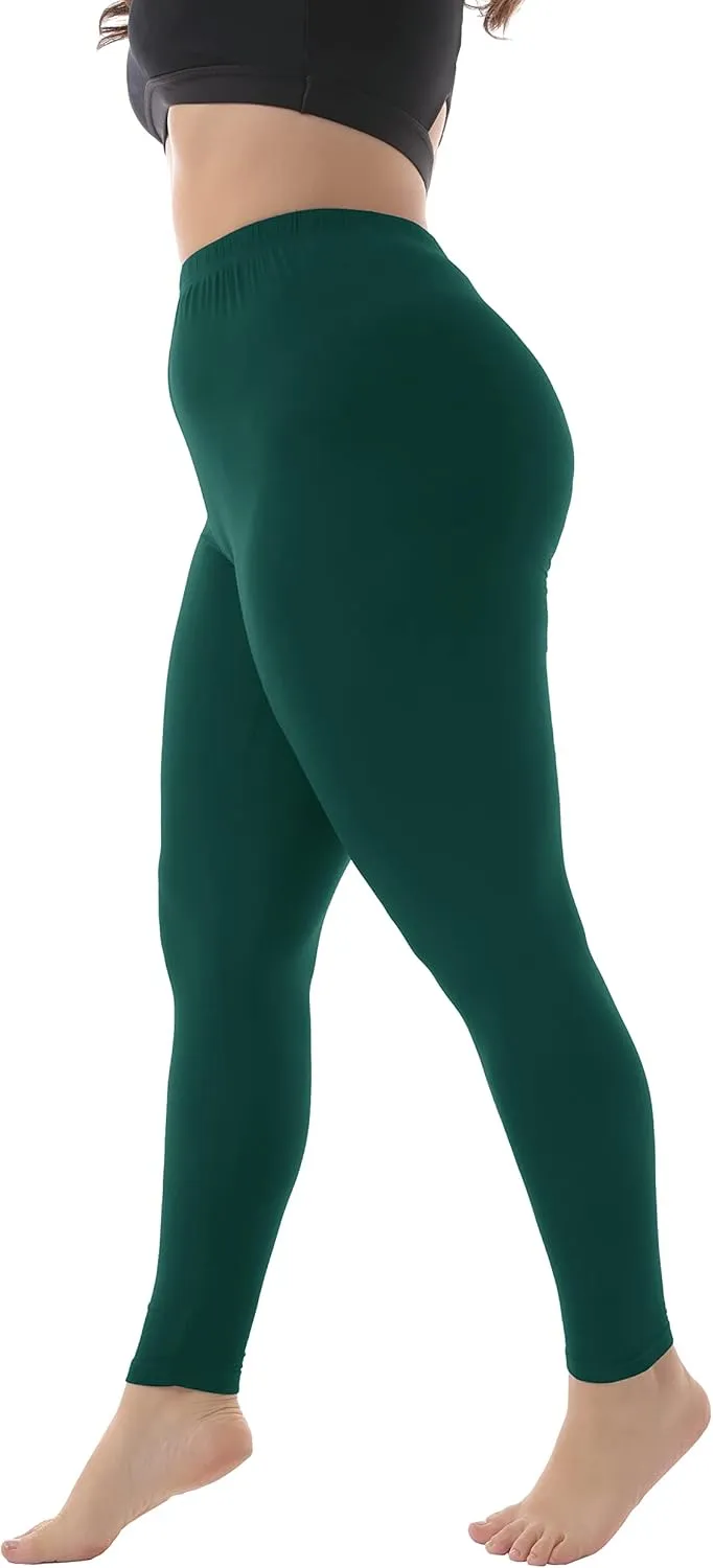 ZERDOCEAN Women's Plus Size Stretchy Soft Lightweight Full Length Leggings