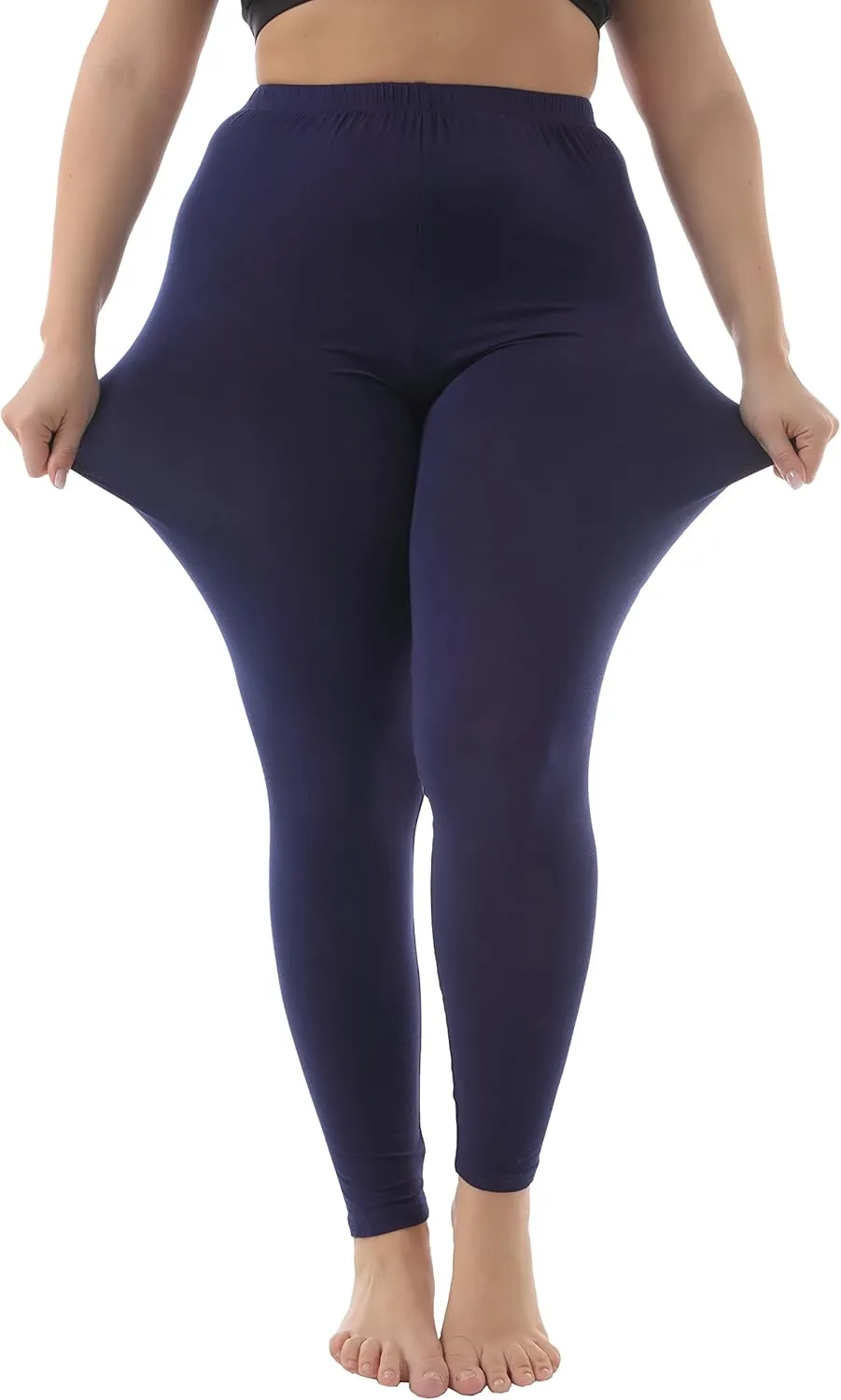 ZERDOCEAN Women's Plus Size Stretchy Soft Lightweight Full Length Leggings