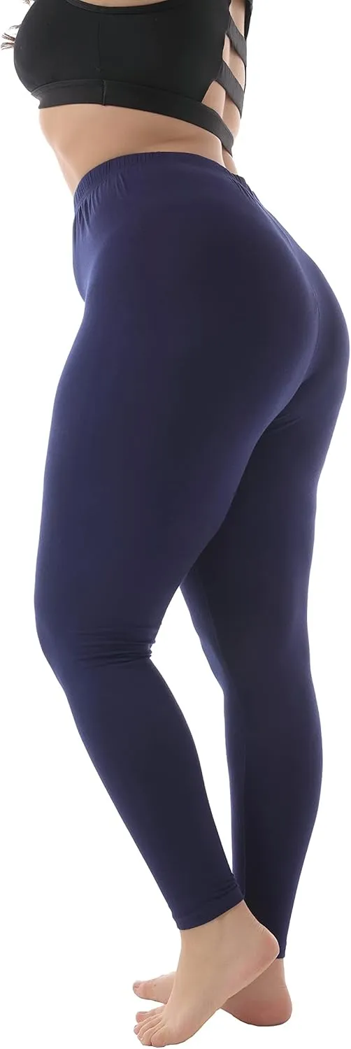 ZERDOCEAN Women's Plus Size Stretchy Soft Lightweight Full Length Leggings
