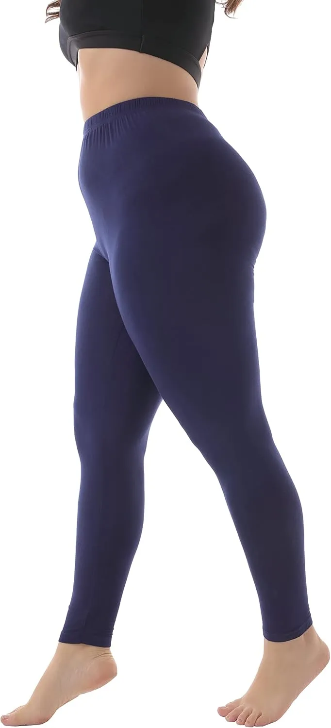 ZERDOCEAN Women's Plus Size Stretchy Soft Lightweight Full Length Leggings